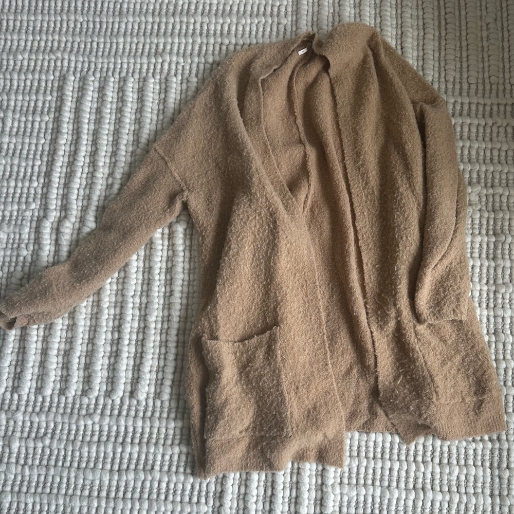 Free People Tan L Cardigan